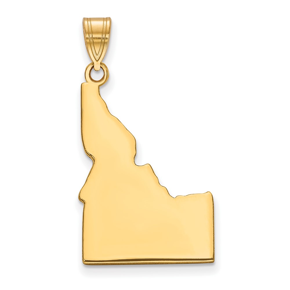 Sterling Silver/Gold-plated Idaho State Pendant
