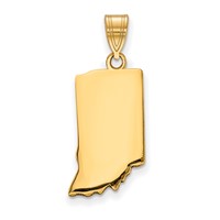 Sterling Silver Gold-plated Indiana State Pendant view 1