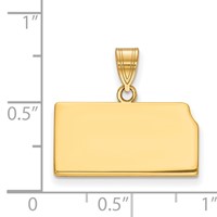 Sterling Silver Gold-plated Kansas State Pendant view 2