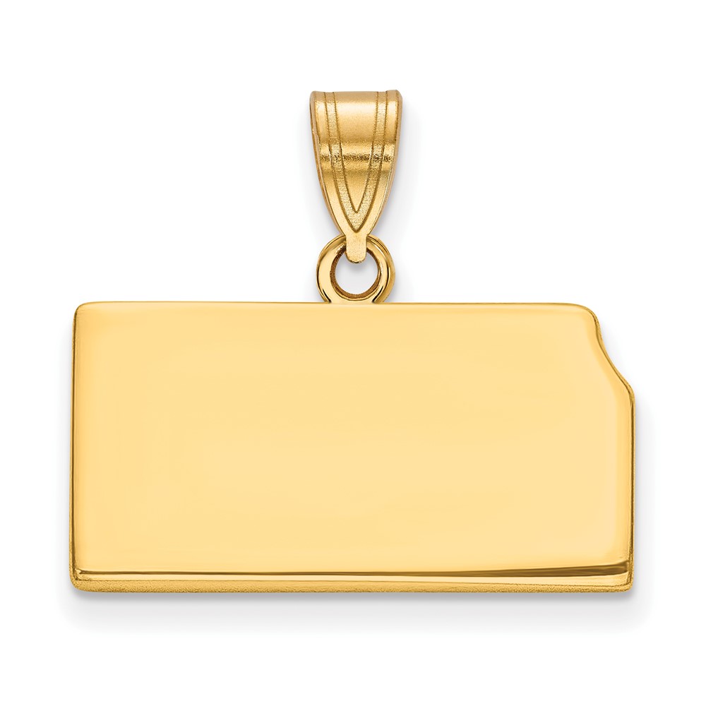 Sterling Silver Gold-plated Kansas State Pendant
