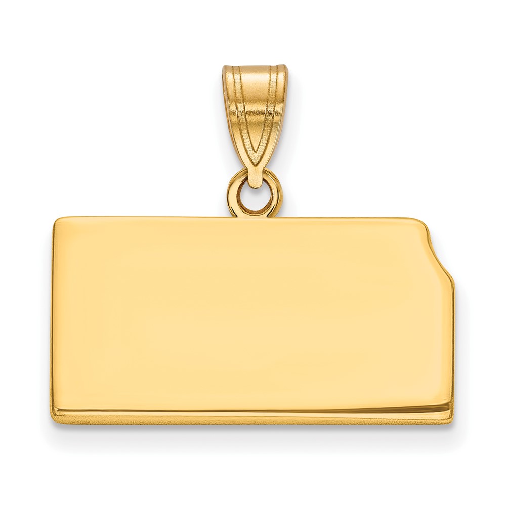 Sterling Silver/Gold-plated Kansas State Pendant