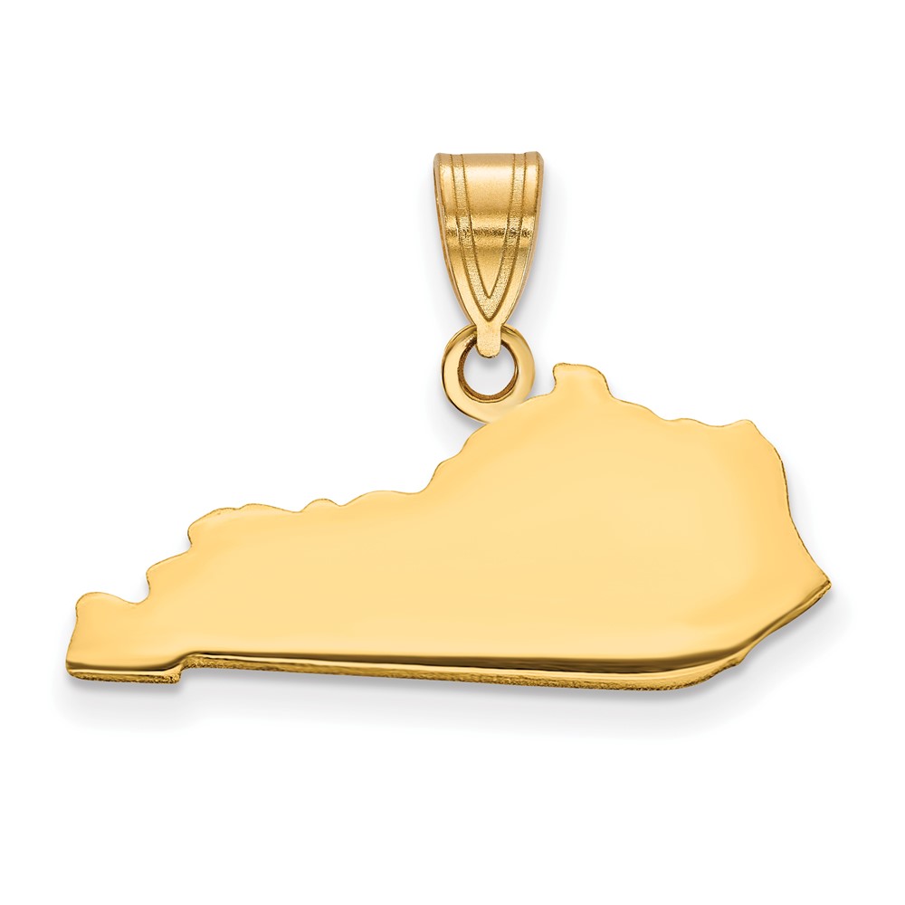 Sterling Silver Gold-plated Kentucky State Pendant