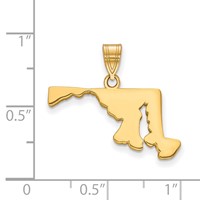 Sterling Silver Gold-plated Maryland State Pendant view 2