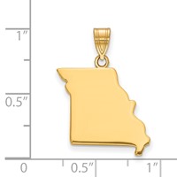 Sterling Silver Gold-plated Missouri State Pendant view 2
