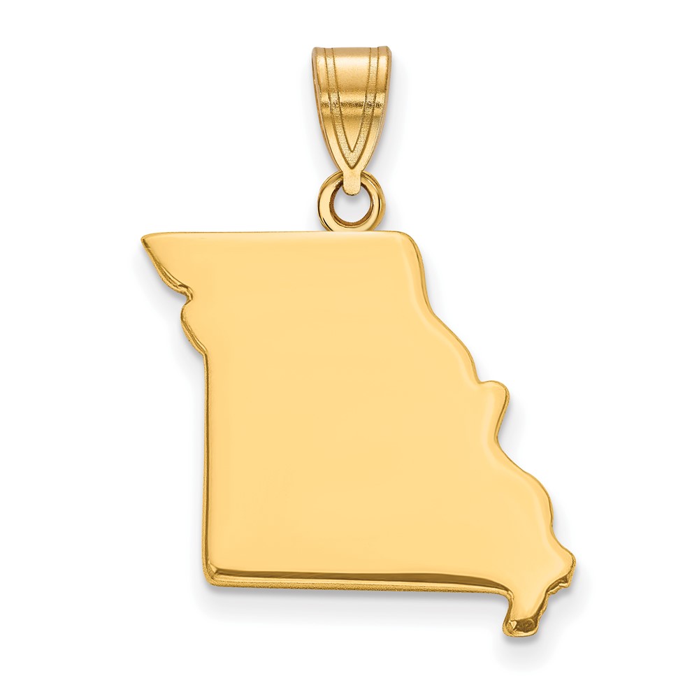 Sterling Silver/Gold-plated Missouri State Pendant