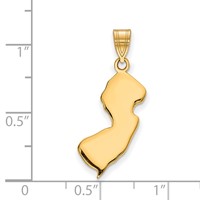 Sterling Silver Gold-plated New Jersey State Pendant view 2