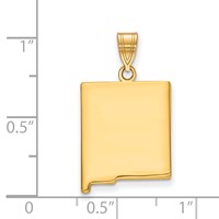 Sterling Silver Gold-plated New Mexico State Pendant view 2