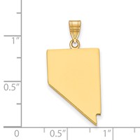 Sterling Silver Gold-plated Nevada State Pendant view 2