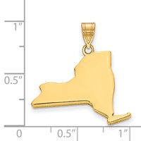 Sterling Silver Gold-plated New York State Pendant view 2