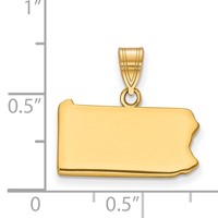 Sterling Silver Gold-plated Pennsylvania State Pendant view 2
