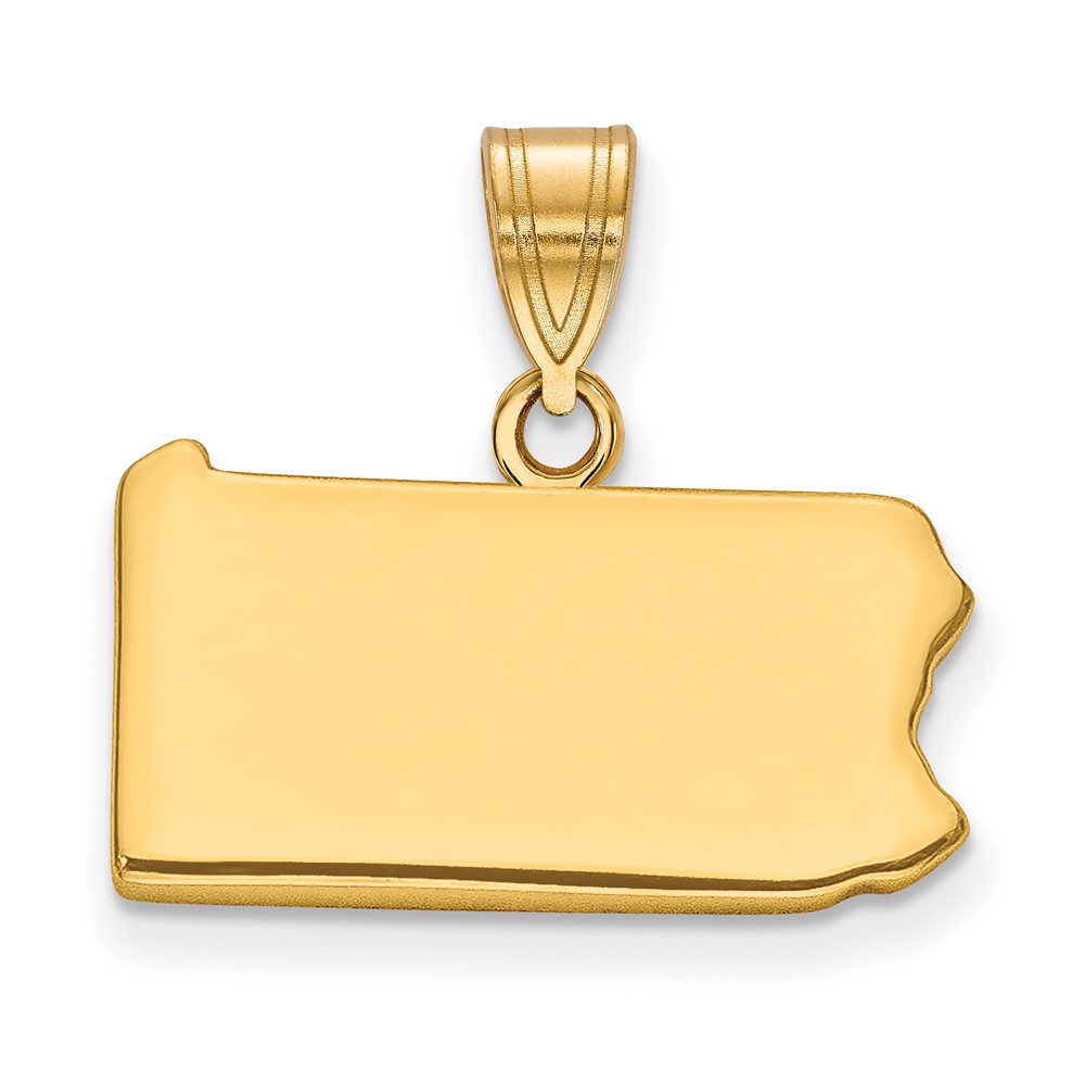 Sterling Silver Gold-plated Pennsylvania State Pendant