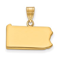 Sterling Silver Gold-plated Pennsylvania State Pendant view 1