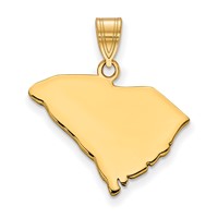 Sterling Silver Gold-plated South Carolina State Pendant view 1