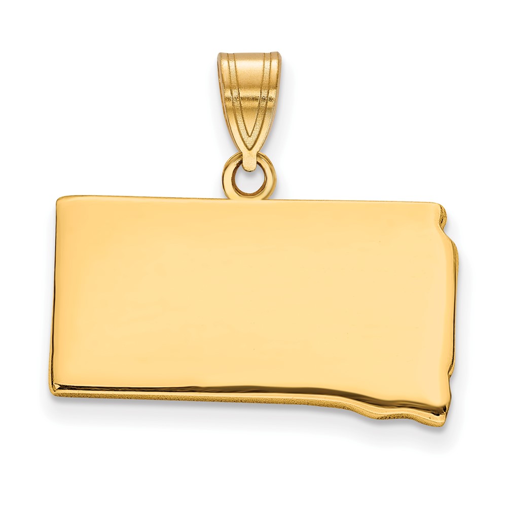 Sterling Silver/Gold-plated South Dakota State Pendant