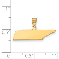 Sterling Silver Gold-plated Tennessee State Pendant view 2