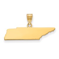 Sterling Silver Gold-plated Tennessee State Pendant view 1