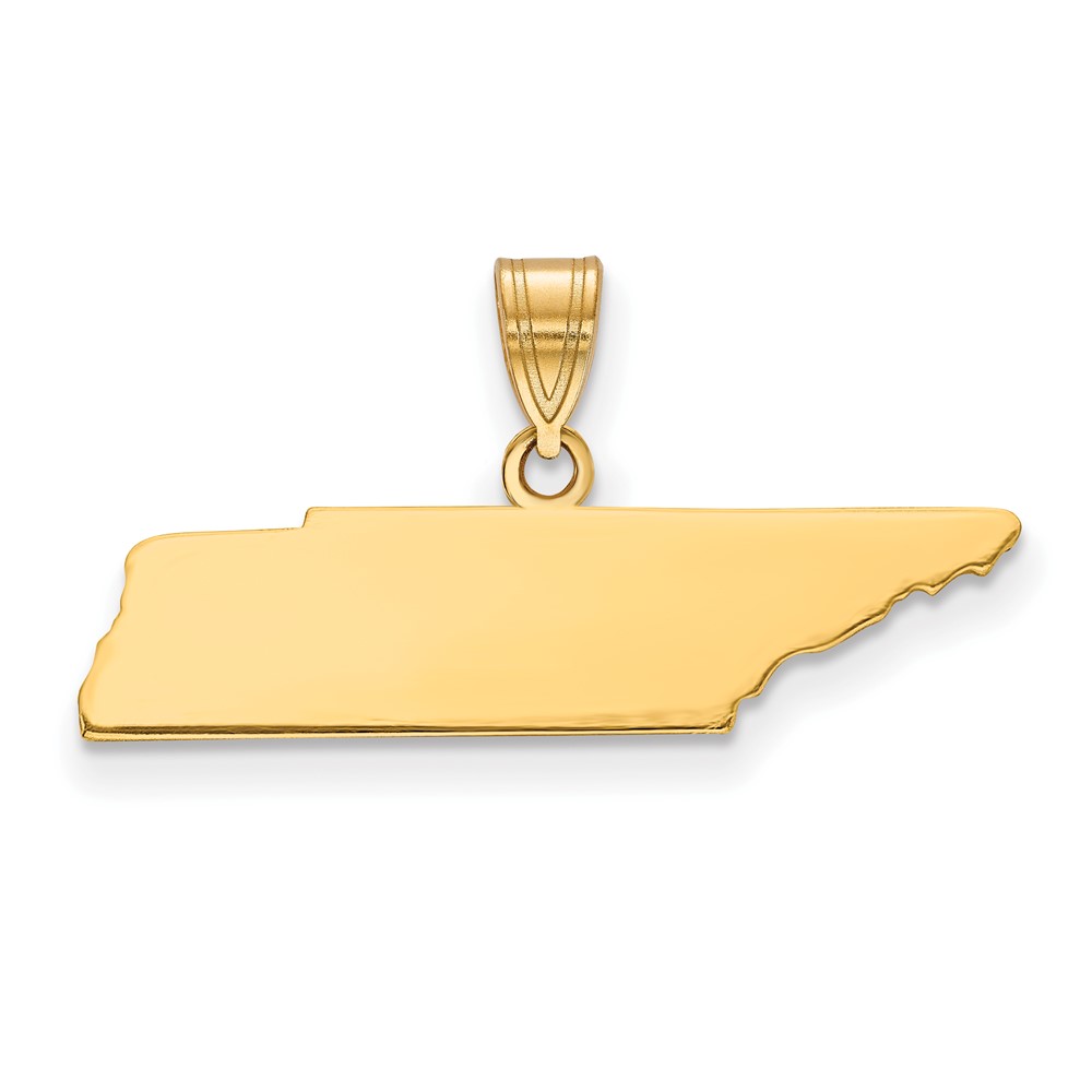 Sterling Silver/Gold-plated Tennessee State Pendant