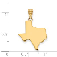 Sterling Silver Gold-plated Texas State Pendant view 2