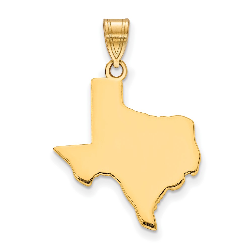 Sterling Silver/Gold-plated Texas State Pendant