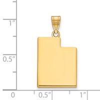 Sterling Silver Gold-plated Utah State Pendant view 2