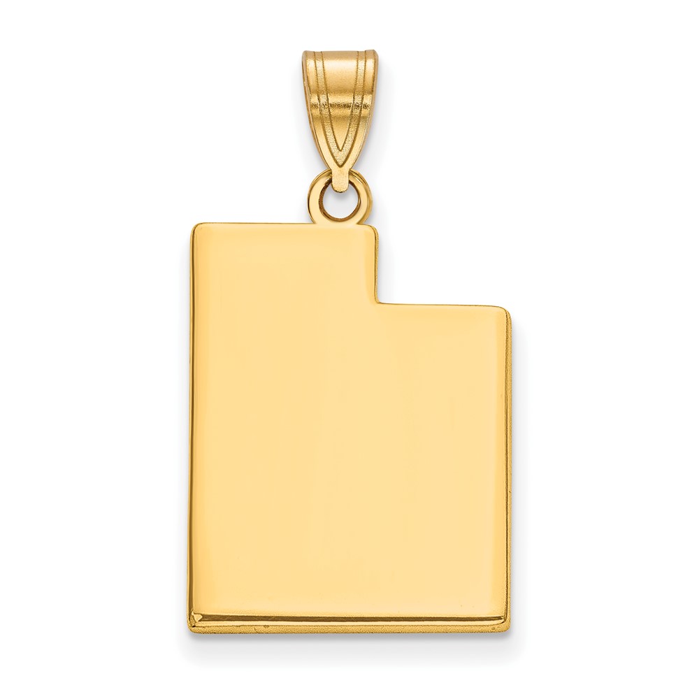 Sterling Silver Gold-plated Utah State Pendant