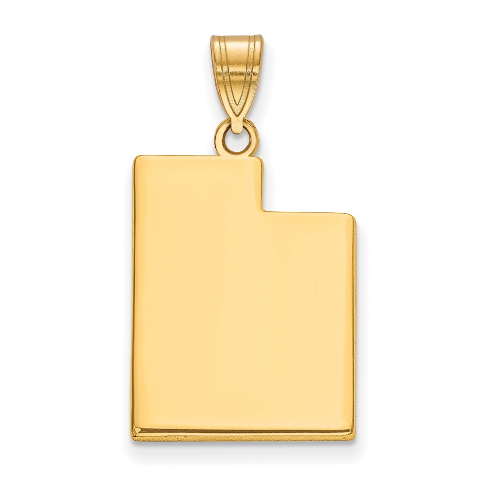 Sterling Silver/Gold-plated Utah State Pendant