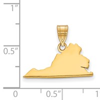 Sterling Silver Gold-plated Virginia State Pendant view 2