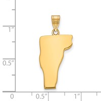 Sterling Silver Gold-plated Vermont State Pendant view 2