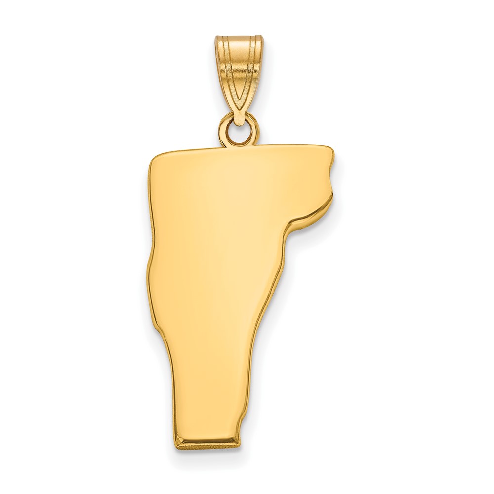 Sterling Silver/Gold-plated Vermont State Pendant