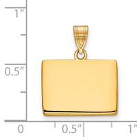 Sterling Silver Gold-plated Wyoming State Pendant view 2