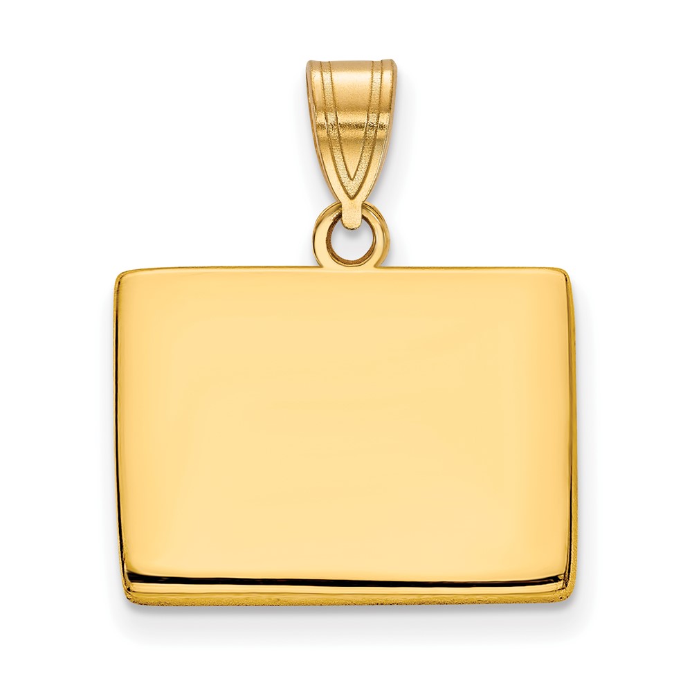 Sterling Silver Gold-plated Wyoming State Pendant