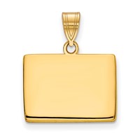Sterling Silver Gold-plated Wyoming State Pendant view 1