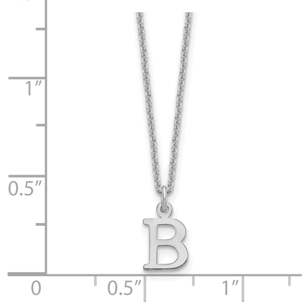 14KW Cutout Letter B Initial Necklace (XNA727W/B)