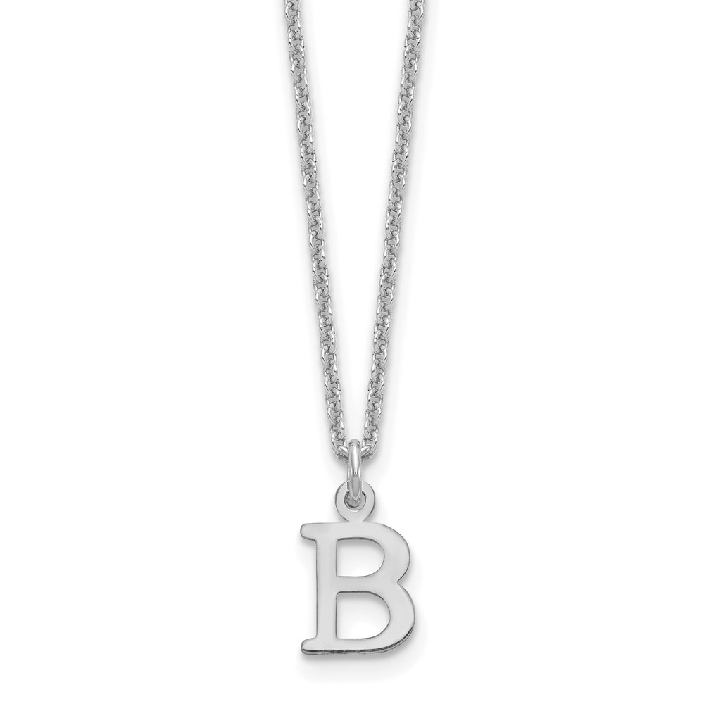 14KW Cutout Letter B Initial Necklace (XNA727W/B)