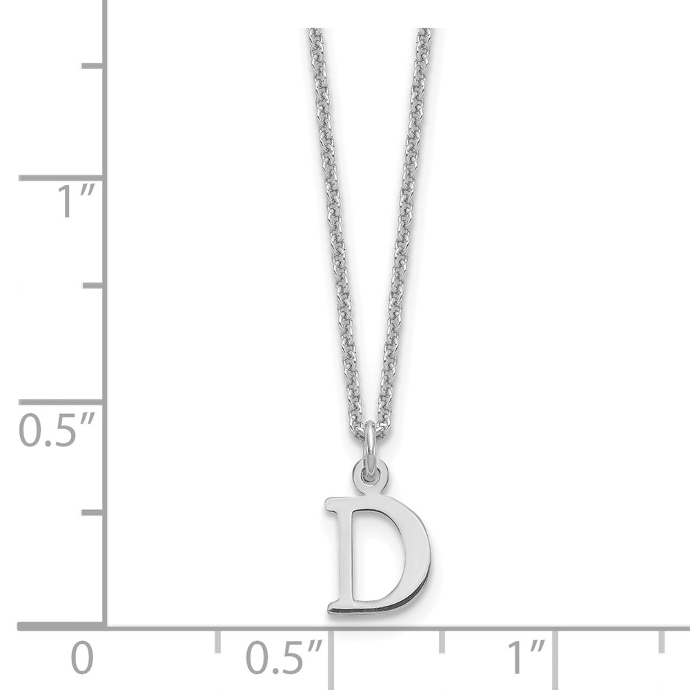 10KW Cutout Letter D Initial Necklace (10XNA727W/D)