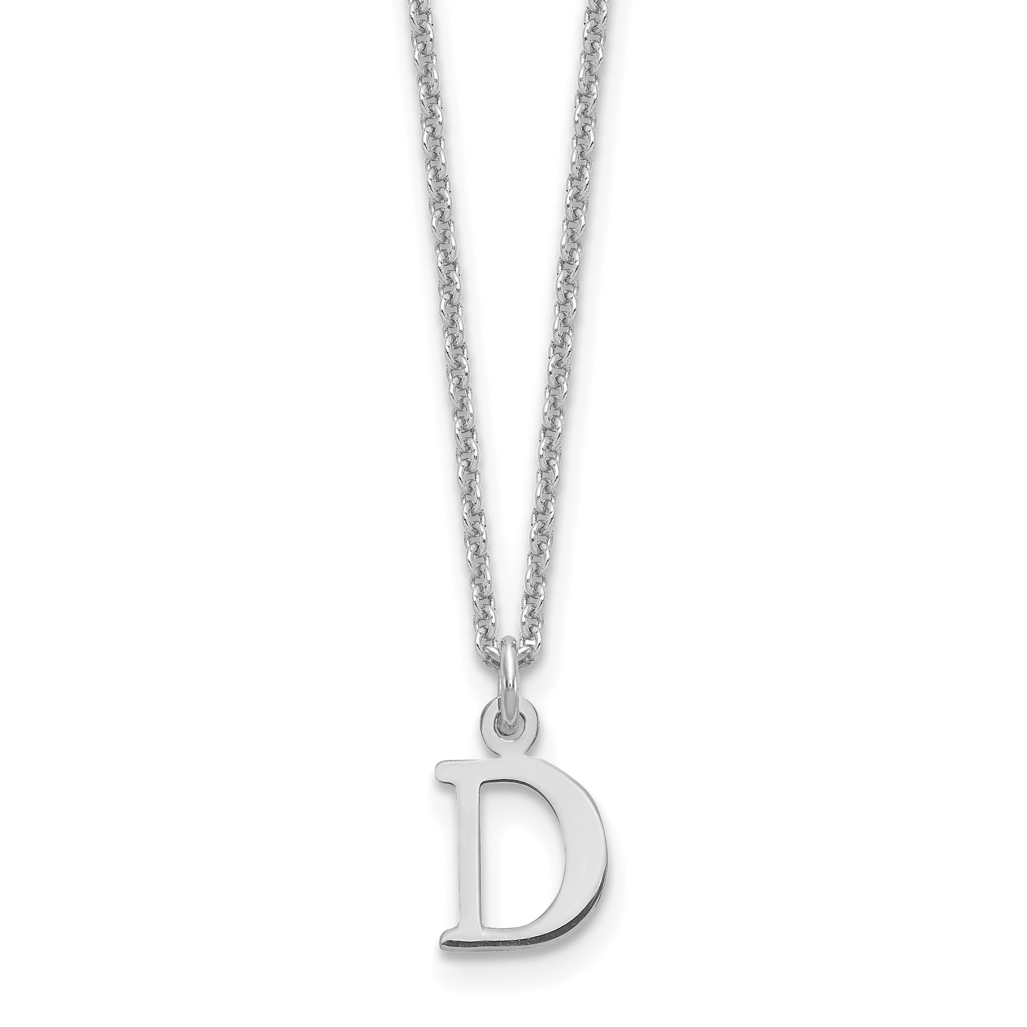10KW Cutout Letter D Initial Necklace (10XNA727W/D)