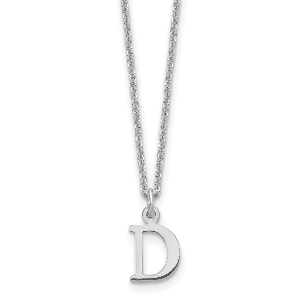 10KW Cutout Letter D Initial Necklace (10XNA727W/D)