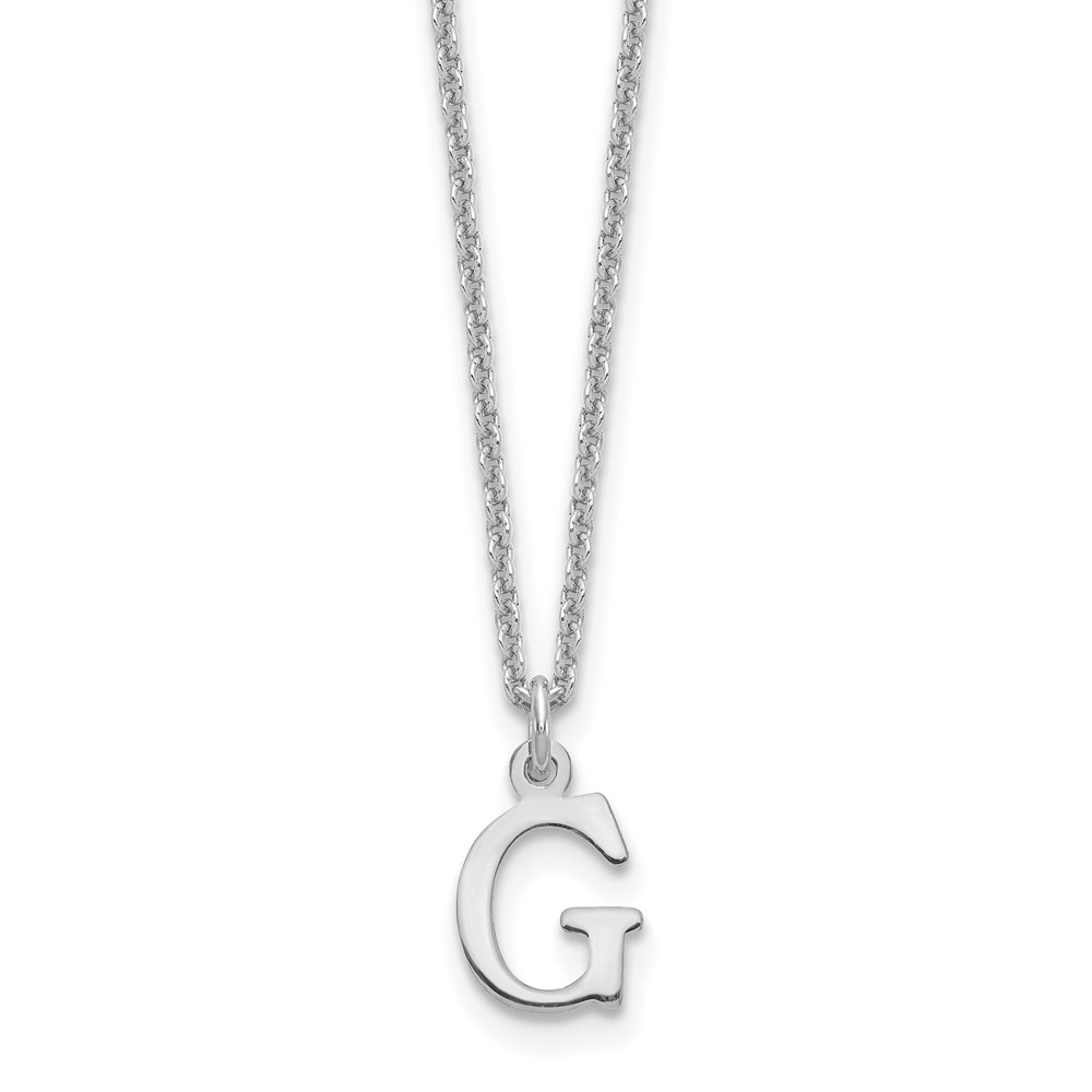 10KW Cutout Letter G Initial Necklace (10XNA727W/G)