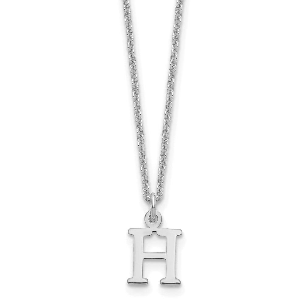 10KW Cutout Letter H Initial Necklace (10XNA727W/H)