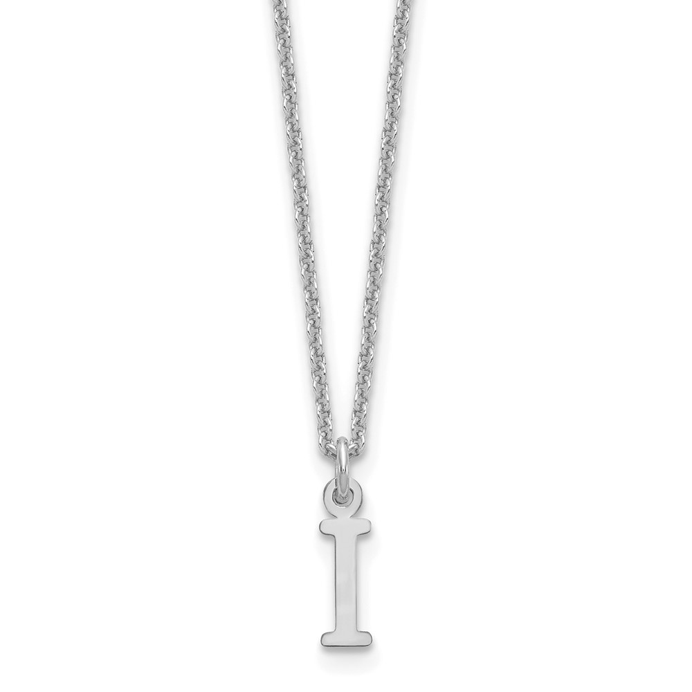 10KW Cutout Letter I Initial Necklace (10XNA727W/I)