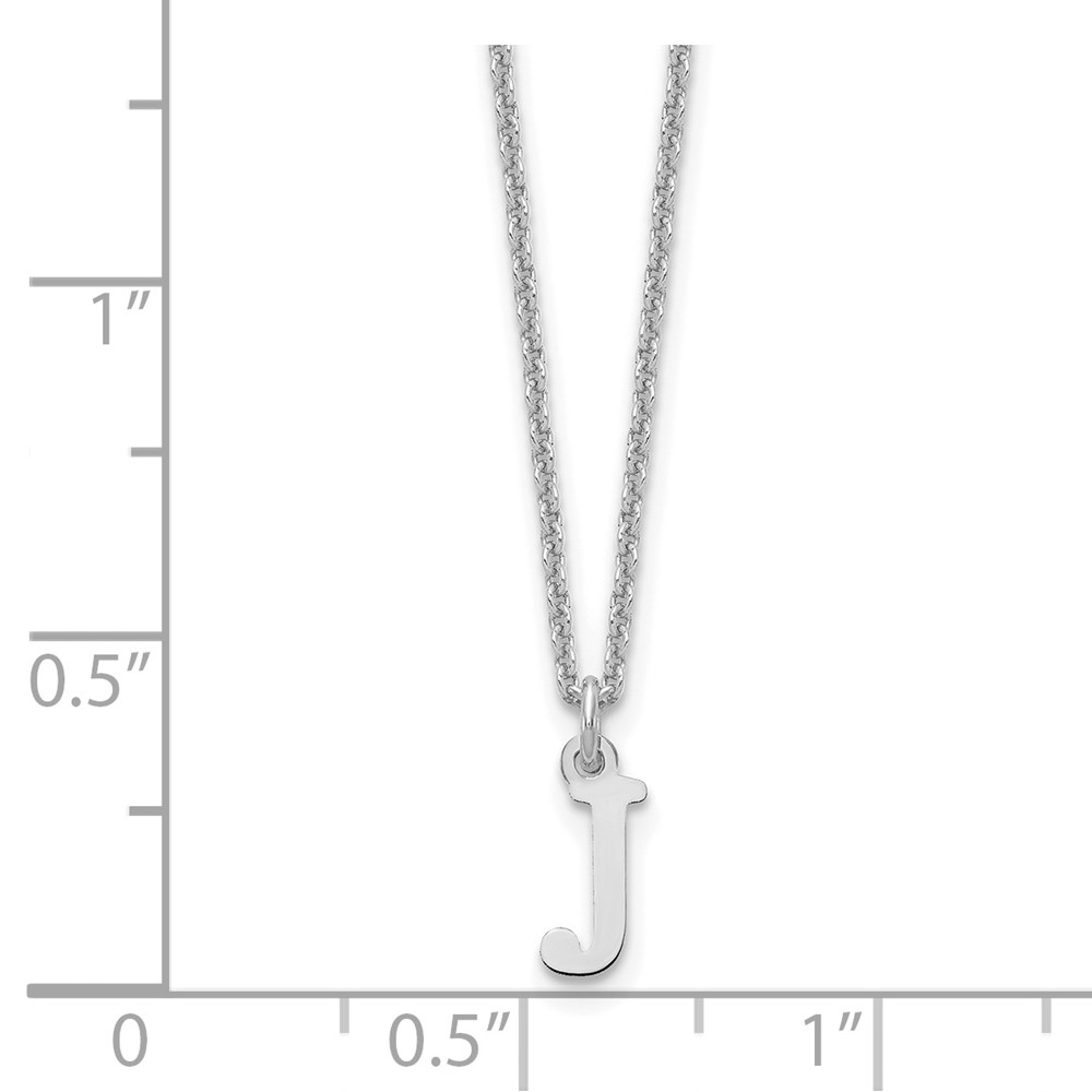 10KW Cutout Letter J Initial Necklace (10XNA727W/J)