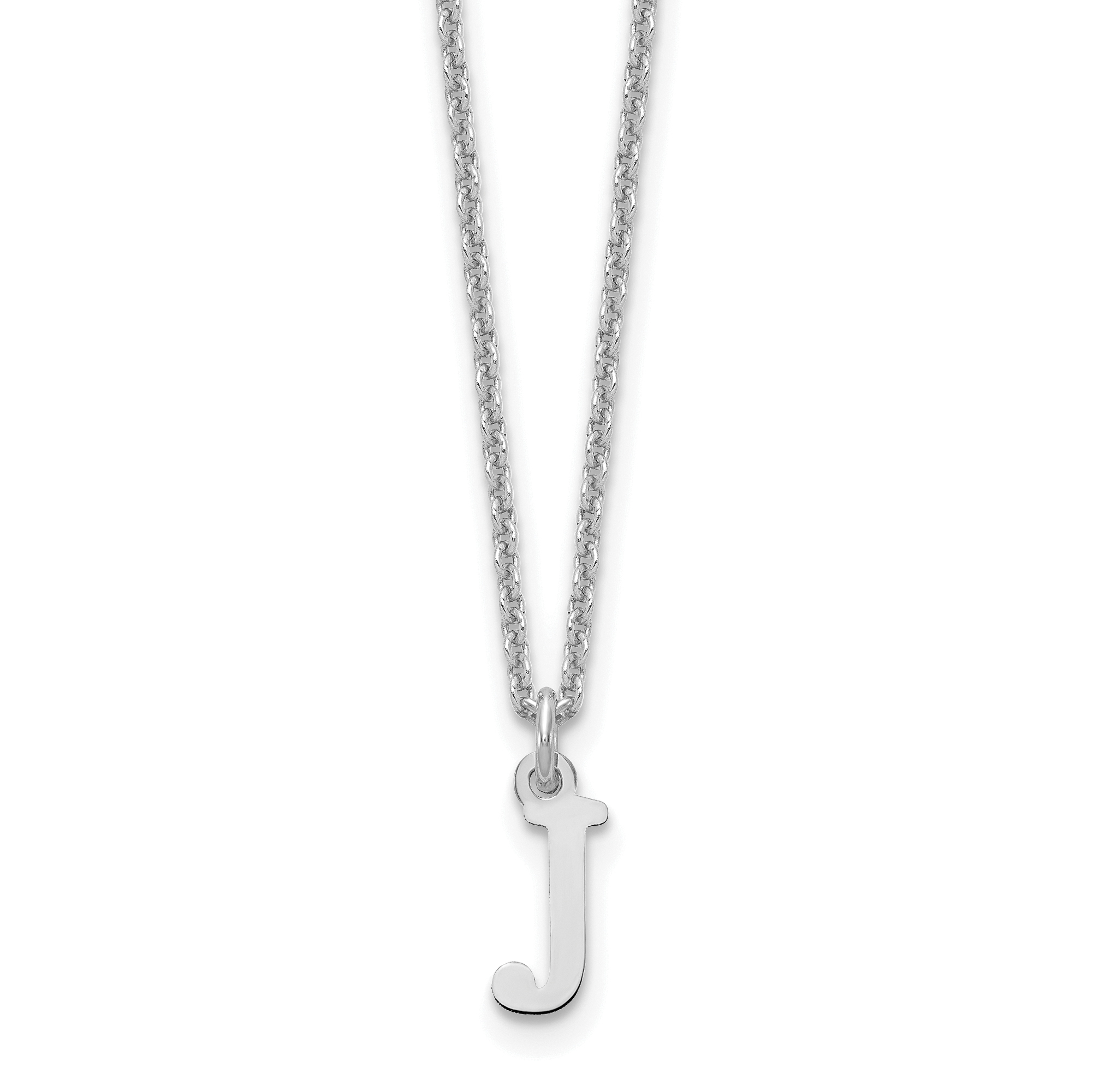 10KW Cutout Letter J Initial Necklace (10XNA727W/J)