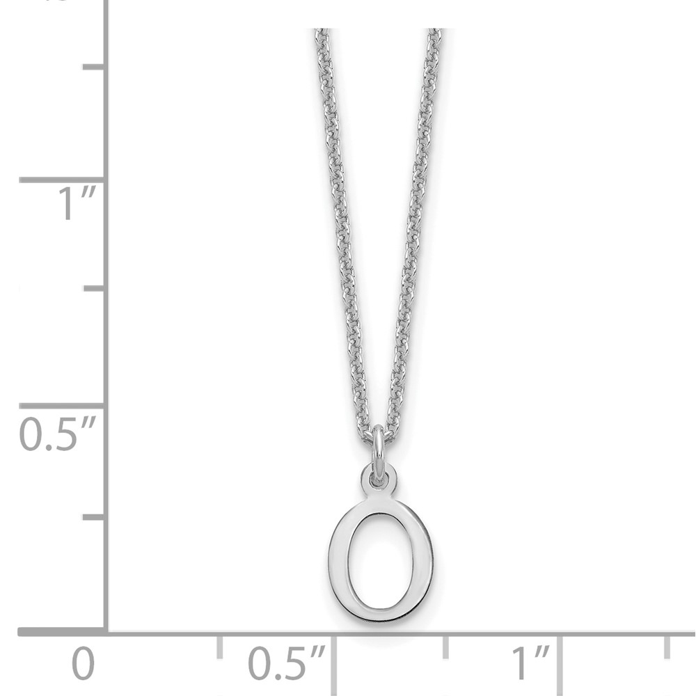 10KW Cutout Letter O Initial Necklace (10XNA727W/O)