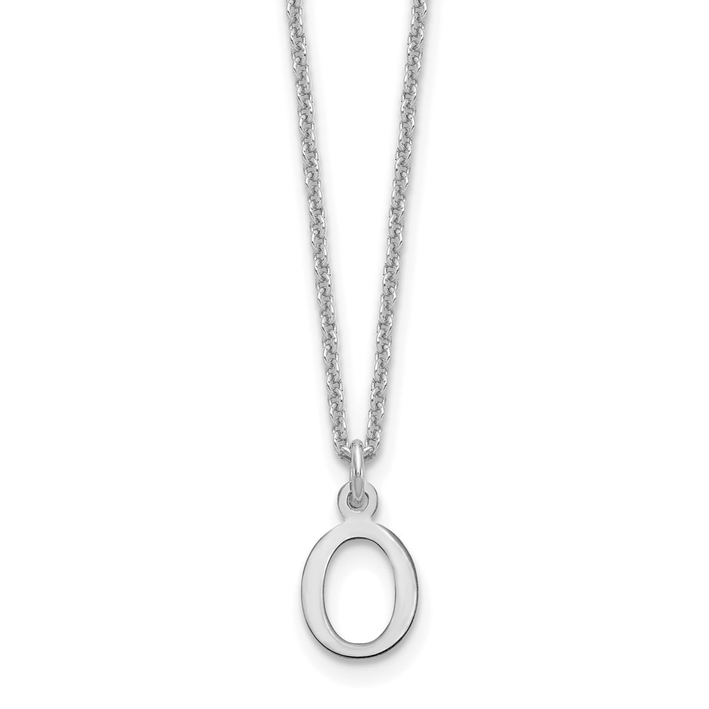 10KW Cutout Letter O Initial Necklace (10XNA727W/O)