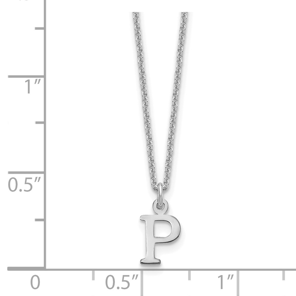 10KW Cutout Letter P Initial Necklace (10XNA727W/P)