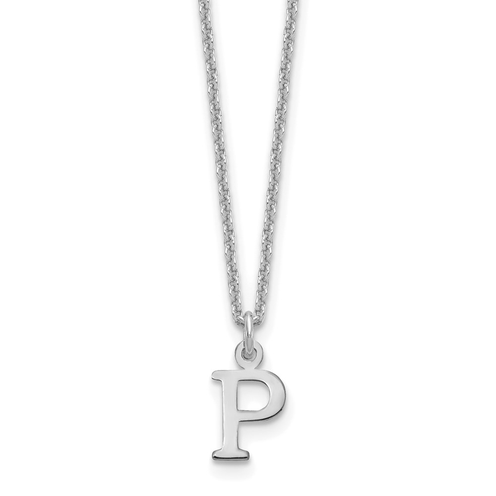 10KW Cutout Letter P Initial Necklace (10XNA727W/P)