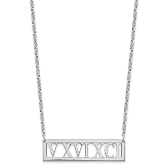 Roman Numeral Bar Necklace