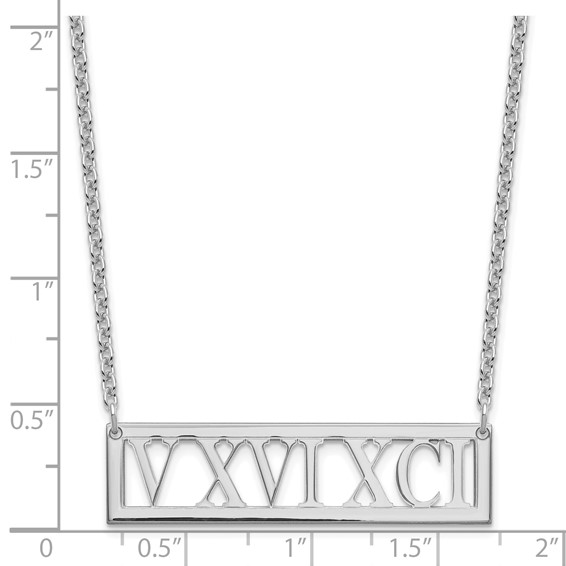 Roman Numeral Bar Necklace