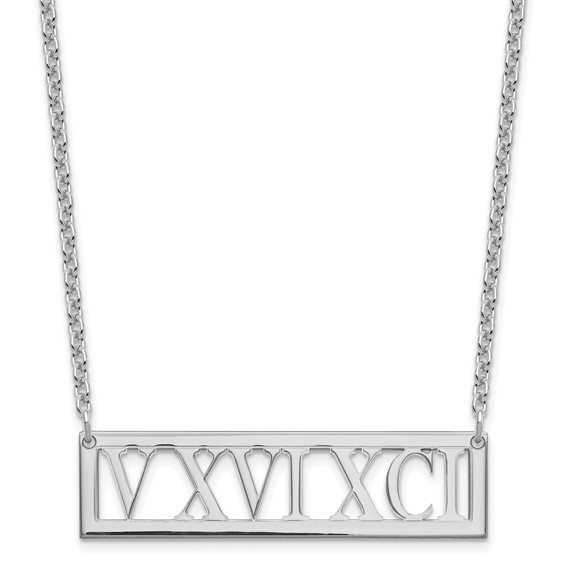 Roman Numeral Bar Necklace