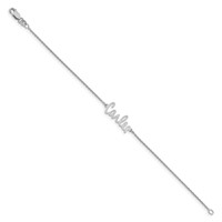 Sterling Silver Rhodium-plated Signature Bracelet view 2